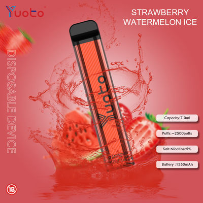 Glace jetable de pastèque de saveurs de Vape Yuoto 23 de souffles de la batterie 2500 de 7ML 1200mAh
