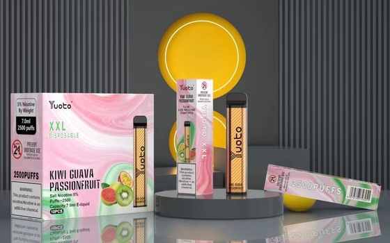 Stylo jetable de vape de vente en gros d'usine de la Chine avec 7ml E-liquide 1200mAh batterie fraise kiwi glace