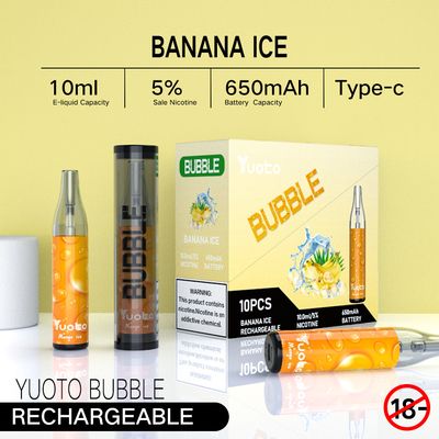 Le yuoto rechargeable de la bulle 4000puffs 650 l'heure-milliampère 10ml de Yuoto le vape que jetable engrènent la disjonction de bobines non a mené shinning