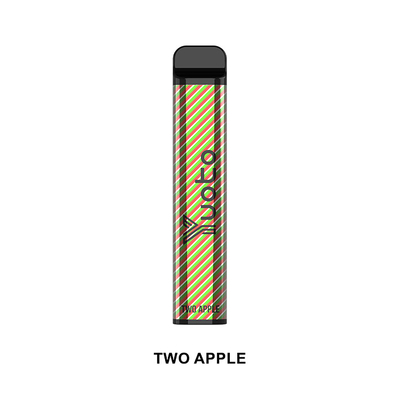 Yuoto E Cig XXL jetable la plus longue durée 2500 bouffées de jus de pomme double 50 mg 7 ml