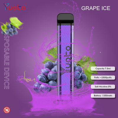 Glace jetable de pastèque de saveurs de Vape Yuoto 23 de souffles de la batterie 2500 de 7ML 1200mAh