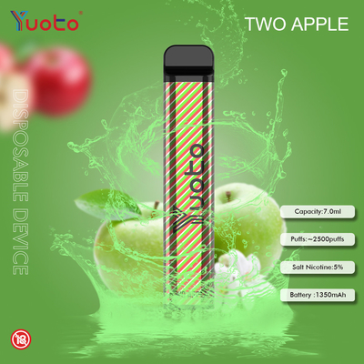 Nicotine 1200 jetable de Vape MAh Battery 5% de souffles des saveurs 7.0ML 2500 de Yuoto 23