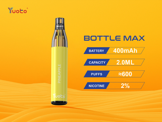Tpd a délivré un certificat la saveur multi maximum Mesh Coil Disposable de la bouteille 600puff 2.0ml de Yuoto