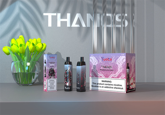 baie de préparation de fraise d'includingi de 5000 de souffles de thanos flavos de bobine de stylo jetable mech de vape grande