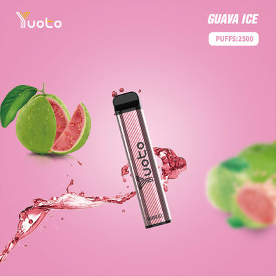 Vape Pod Yuoto XXL 2500 bouffées 35 saveurs et capacité de la batterie 1200 mAh Low Nicotine High Tast