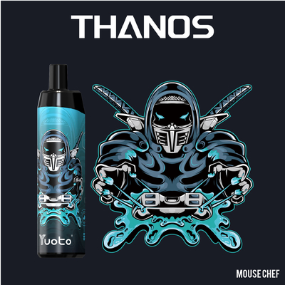 La cosse Yuoto Thanos 5000 de Vape souffle bobine liquide de la maille 650mAh de la nicotine 14ML E de flavo de fruit rechargeable avec le type C