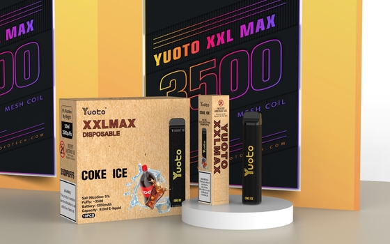 Original Yuoto vape pod XXL MAX 3500 Puffs E Saveurs de glace de coke de cigarette