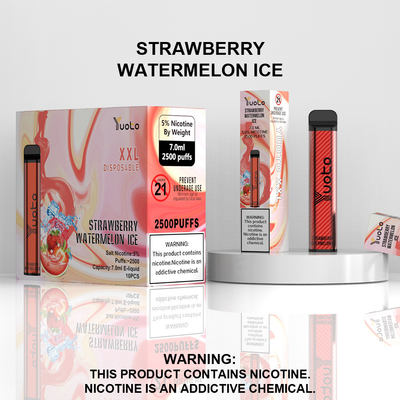 Stylo jetable de vape de vente en gros d'usine de la Chine avec 7ml E-liquide 1200mAh batterie fraise kiwi glace