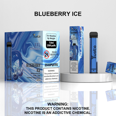 Vente en gros Vape Pen 2022 Nouveau design vaporisateur jetable avec le prix le plus bas 7 ml E-Liquid 1200 mAh Batterie Blueberry Ice