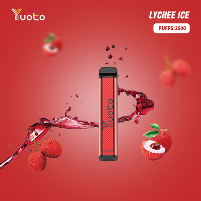 Yuoto XXL 2500 Puffs stylo Vape jetable Lychee ice avec 7ml E-Liquid Fast Shipping Dubai