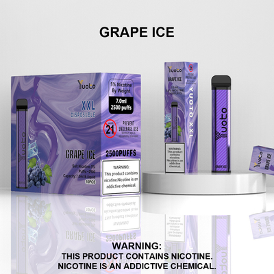 2500 Bouffées Jetable Vape Pod Saveur De Pêche Yuoto XXL Bobine 7ml Ejuice 1200mAh Batterie De L'usine De Chine