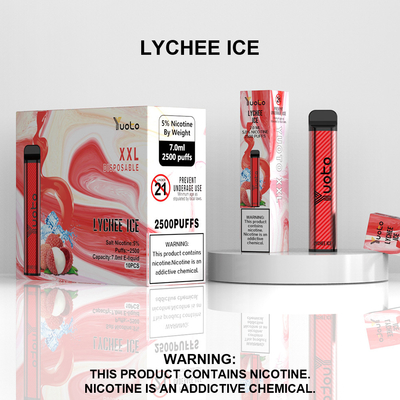 Yuoto XXL 2500 Puffs stylo Vape jetable Lychee ice avec 7ml E-Liquid Fast Shipping Dubai