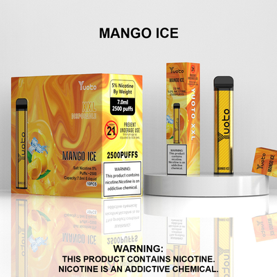2500 Bouffées Jetable Vape Pod Saveur De Pêche Yuoto XXL Bobine 7ml Ejuice 1200mAh Batterie De L'usine De Chine