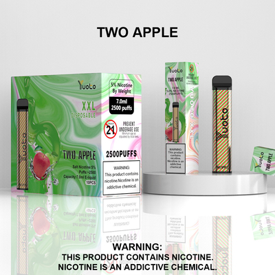 Jetable Vape Pod 2500 Bouffées Saveur Banane Yuoto XXL 7.0ml Ejuice 1200mAh Batterie Bulking China Factory