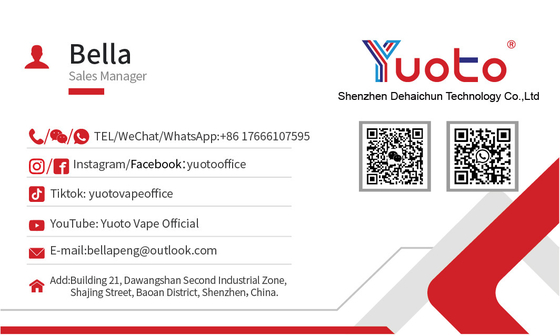 OEM Yuoto 2500puff Pods Système Vape Pen Produits Sels Nicotine Vente en gros