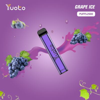Yuoto 2500 Puffs Flavors Vaporizer Pen Kit 23 saveurs 5% 1200 mAh Batterie Jetable Mongo Ice Populaire En Inde