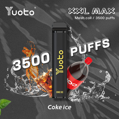 Vente en gros MSDS 3500puffs Jetable Vape Pen 2022 Nouveau Design Jetable Vaporisateur Mesh Coil 14ml E-Liquid Coke Ice