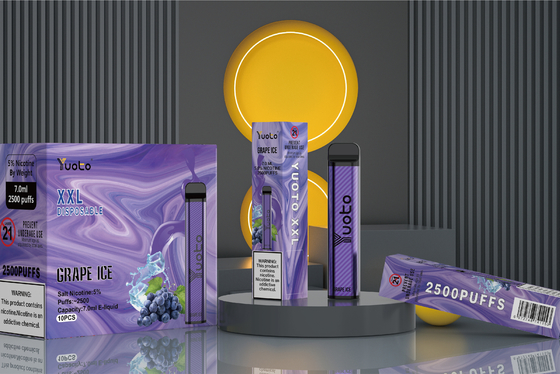 7ml 2500 souffle Vape jetable, saveurs Yuoto Xxl Vape Pen Oem Odm de fruit