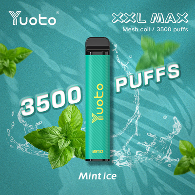 Yuoto nouveau XXL max 3500 souffle jus jetable de Mesh Coil 9ML E de glace de menthe de Vape
