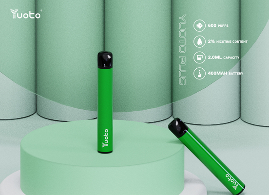 Nicotine 2ml E Juice Yuoto Plus de 2% 600 souffles Vape Pen With Tpd Certification
