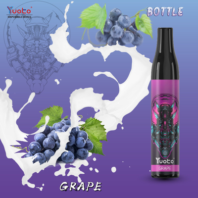 Nicotine jetable TPD l'Europe de Vape Pen Grape Ice Mesh Coil 2% de souffles de la bouteille 600 de YUOTO
