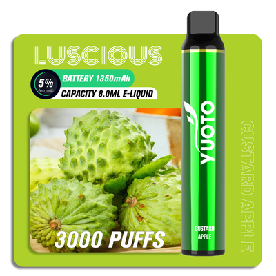 Stylo de Vape de barre de souffle de saveur de fruit d'ODM d'OEM, 8ml 3000 souffle Yuoto Vape jetable succulent