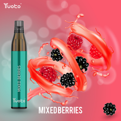 Yuoto Bottlemax les stylos que jetables de Vape entassent en vrac 600 souffles a mélangé la basse nicotine 2% TPD de baies