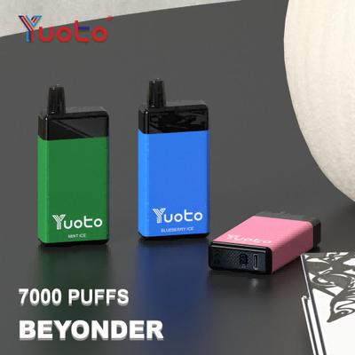 Vape jetable Yuoto d'origine Beyonder 7000 puffs en filet rechargeable 15 saveurs d'origine