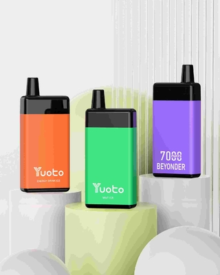 Yuoto Beyonder Vapor à usage unique 7000 bouffées rechargeables sans nicotine 5% E Liquide
