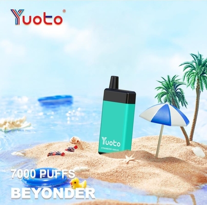 Yuoto Beyonder Vapor à usage unique 7000 bouffées rechargeables sans nicotine 5% E Liquide