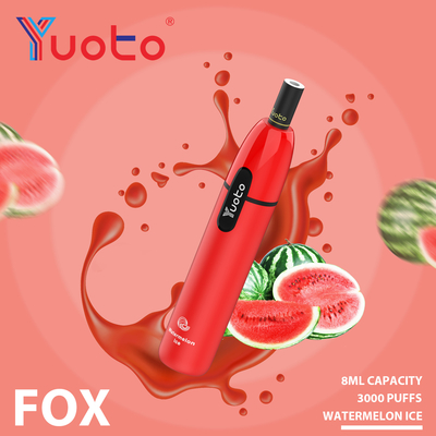 Le renard 3000 de Yuoto Vape souffle l'E-cigarette matérielle en aluminium de la tension Alloy+PCTG de sortie