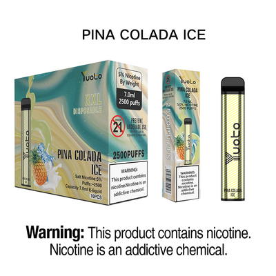 1200mAh capacité de batterie 2500 Puffs Vaping Device Pour le marché OEM / ODM