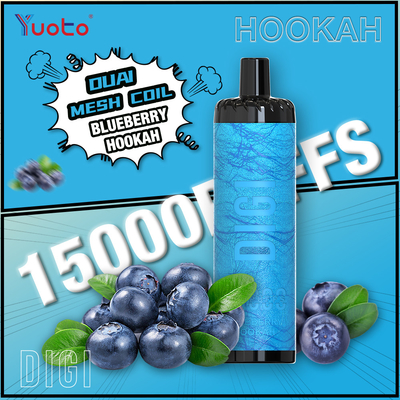 YUOTO Fabricant DIGI 15000 Puffs Daul Mesh Coil Vape Flux d'air réglable MTL et DTL