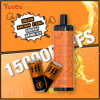 YUOTO Fabricant DIGI 15000 Puffs Daul Mesh Coil Vape Flux d'air réglable MTL et DTL