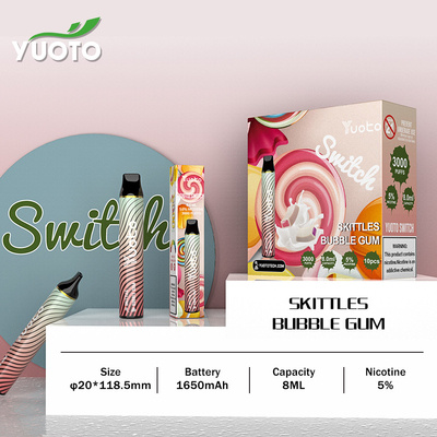 2 saveurs 3000 souffles Vape jetable aucune approbation disjointe de MSDS FDA