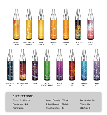 le yuoto bouillonne vape dispossble Yuoto Vape jetable des ecigratetes 4500puff la cigarette qu'électrique a assaisonné la barre P de Vape Penpuff