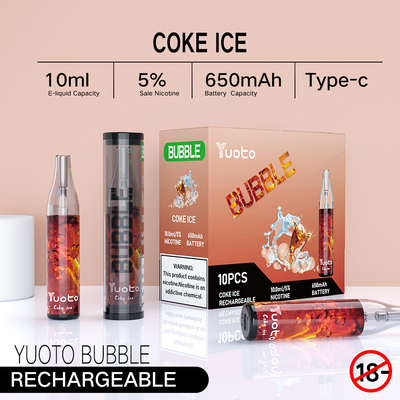 Type bulles imputables de C Yuoto, 4500puff Dispossble Ecigratetes Vape