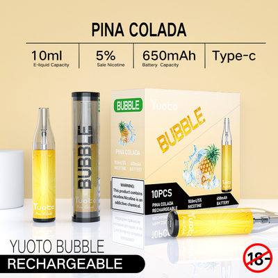 Type bulles imputables de C Yuoto, 4500puff Dispossble Ecigratetes Vape