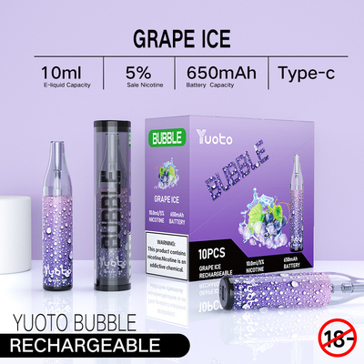 Type bulles imputables de C Yuoto, 4500puff Dispossble Ecigratetes Vape
