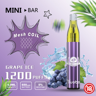 Cartouche jetable de Vape Yuoto Mini Bar 1200puff remplaçable
