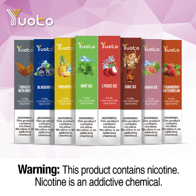 Vape électronique jetable fait sur commande de barre de souffle de vaporisateur de la saveur 900mAh 5.0ml des vapes 23 de la marque -1500puffs de Yuoto jetable