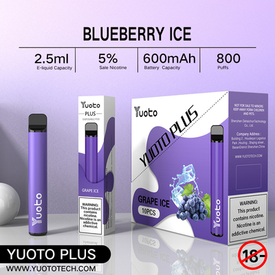 Yuoto plus 800 la fraise mélangée de framboise de myrtille de saveur de la cigarette 32g 11 des souffles E