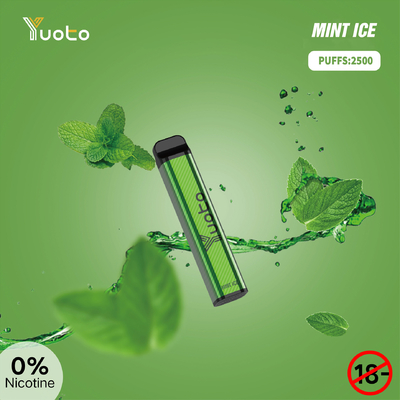 SS304 Yuoto XXL 2500 souffle batterie jetable de Vape 1650mAh pour détend la barre de souffle