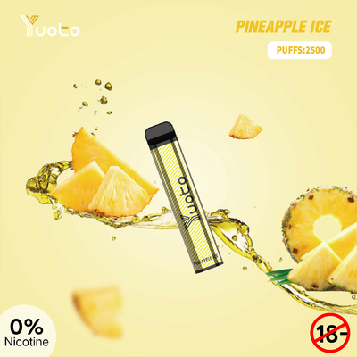 SS304 Yuoto XXL 2500 souffle batterie jetable de Vape 1650mAh pour détend la barre de souffle