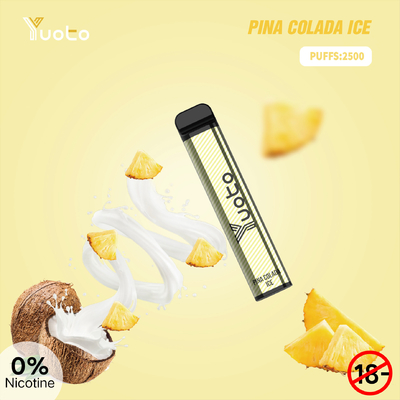 SS304 Yuoto XXL 2500 souffle batterie jetable de Vape 1650mAh pour détend la barre de souffle