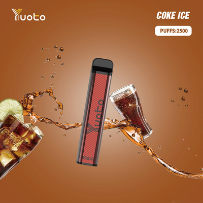 Cosse jetable de vape de yuotovape de vape de yuoto carré de forme d'eliquid du xxl 2500puffs 1200mah 7ml de Yuoto