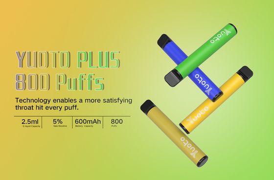 Yuoto 800 souffle Vape avec la région 2,5 ml Juice Capacity d'Origal de 11 saveurs