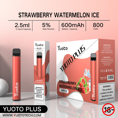 Yuoto 800 souffle Vape avec la région 2,5 ml Juice Capacity d'Origal de 11 saveurs