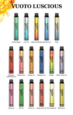 Souffles succulents Vape jetable de Yuoto 3000 batterie de 1350 heures-milliampère 8,0 ml d'E-jus