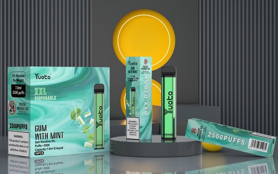 7 ml Yuoto Vapor jetable XXL 2500 bouffées Arômes du dispositif